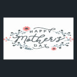 happy-mothers-day-lettering rechteckiger aufkleber<br><div class="desc">Wonderful design which is perfect as a gift for dear mum. Whether it's a birthday or Mother's Day,  give your mother something nice.</div>
