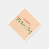 Happy Mother's Day Light Apricot Serviette (Ecke)