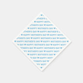 Happy Mother's Day Light Blue on White Serviette (Ecke)
