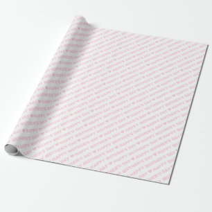Happy Mother's Day Light Pink on White Geschenkpapier