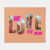 Happy Mother's Day Love Fleecedecke (Vorderseite (Horizontal))