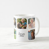 Happy Mothers Day love you mom photo collage white Kaffeetasse (VorderseiteRechts)