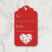 Happy Mother's Day Lovely Red White Hearts Geschenkanhänger (Rückseite)