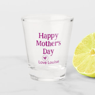 Happy Mother's day mauve love name female sign tit Schnapsglas