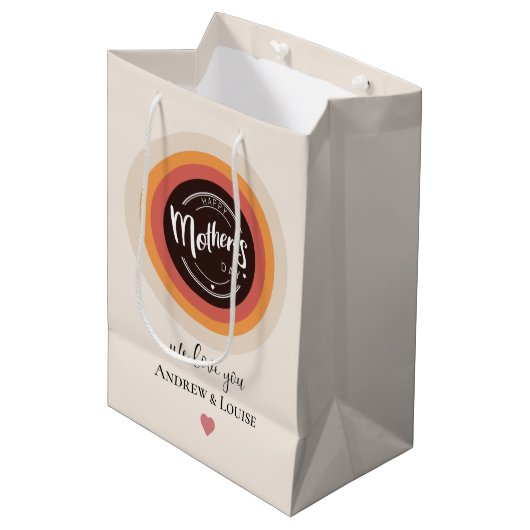 Happy Mother's Day Mittlere Geschenktüte (Vorderseite Schrägansicht)