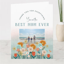 Happy Mothers Day Modern Best Mama Floral Foto