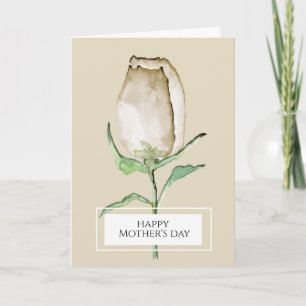 Happy Mothers Day Modern, elegant, Rose, Karte
