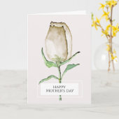 Happy Mothers Day Modern, elegant, Rose, Karte (Gelbe Blume)