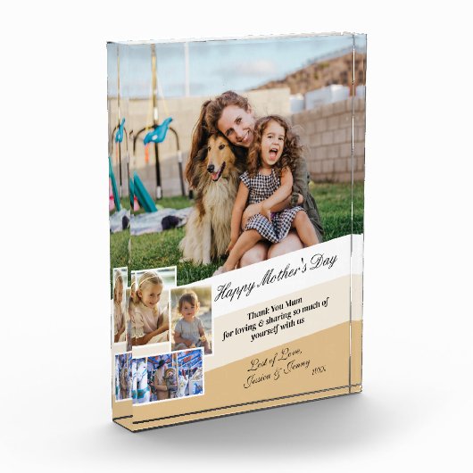 Happy Mothers Day Modern Foto Collage Display (Links)