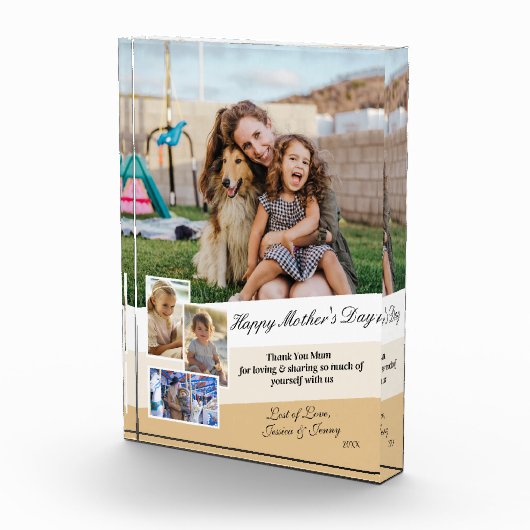 Happy Mothers Day Modern Foto Collage Display (Rechts)