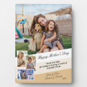 Happy Mothers Day Modern Foto Collage Display Fotoplatte (Vorderseite)