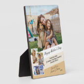 Happy Mothers Day Modern Foto Collage Display Fotoplatte (Seite)