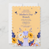 Happy Mother's Day Moderne Blume florale botanisch Einladung (Vorderseite)