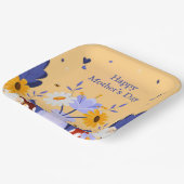 Happy Mother's Day Moderne Blume florale botanisch Pappteller (Gewinkelt)