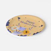 Happy Mother's Day Moderne Blume florale botanisch Pappteller (Schrägansicht)