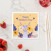 Happy Mother's Day Moderne Blume florale botanisch Serviette (Beispiel)