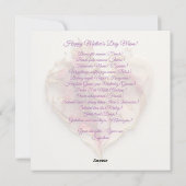 Happy Mother's day modernen Blumenstrauß Feiertagskarte (Rückseite)