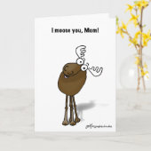 Happy Mother's Day Moose Karte (Gelbe Blume)