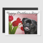 Happy Mother's Day Mops Magnetkarte (Vorne/Hinten)