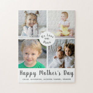 Happy Mother's Day Nana Foto Collage Jigsaw Puzzle