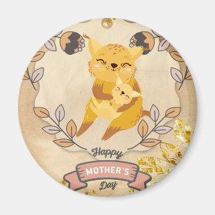 Happy Mother's Day Niedlich Fun Cat and Kitten Magnet