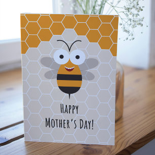 Happy Mother's Day Niedlich Honey Bee Honeycomb Dankeskarte