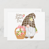 Happy Mother's Day Niedlich Strawberry Gnome Postkarte (Vorne/Hinten)