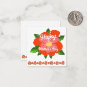 Happy Mother's Day Note Card Mitteilungskarte (Vorderseite/Rückseite Beispiel)