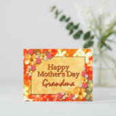 Happy Mother's Day Oma Postkarte (Stehend Vorderseite)