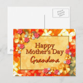 Happy Mother's Day Oma Postkarte (Vorne/Hinten)