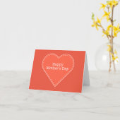 Happy Mother's Day Orange Heart Note Card Karte (Gelbe Blume)