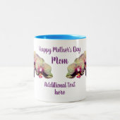 Happy Mother's Day Orchid Blume Personalisiert Zweifarbige Tasse (Mittel)