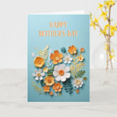 Happy Mothers Day Paper Yellow Blume Design Karte (Gelbe Blume)