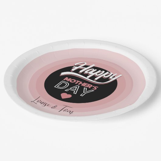 Happy Mother's Day Pappteller (Schrägansicht)