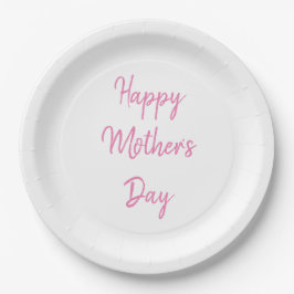 Happy Mother's Day Party 2024 Pink Simple Classy Pappteller