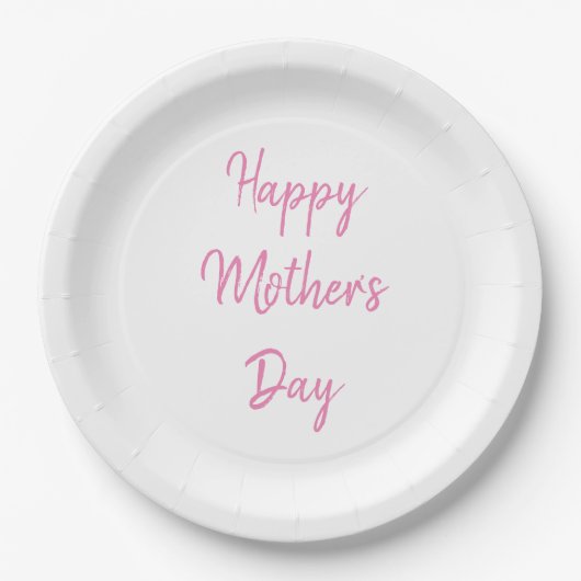 Happy Mother's Day Party 2024 Pink Simple Classy Pappteller (Vorderseite)
