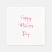Happy Mother's Day Party 2024 Pink Simple Modern Serviette (Vorderseite)