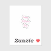 Happy Mother's Day Party Pink Simple Modern 2024 Aufkleber (Blatt)