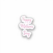 Happy Mother's Day Party Pink Simple Modern 2024 Aufkleber (Vorderseite)