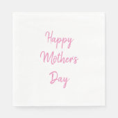 Happy Mother's Day Party Pink White Simple 2024 Serviette (Vorderseite)
