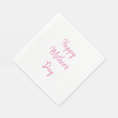 Happy Mother's Day Party Pink White Simple 2024 Serviette (Ecke)
