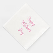 Happy Mother's Day Party Pink White Simple 2024 Serviette (Ecke)