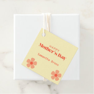 Happy Mother's day peach Blume rosa Geschenkanhänger
