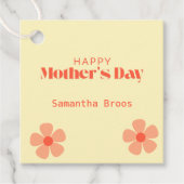 Happy Mother's day peach Blume rosa Geschenkanhänger (Vorderseite)