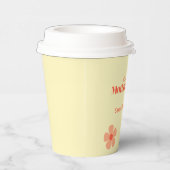 Happy Mother's day peach Blume rosa Pappbecher (Rechts)