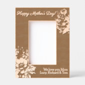 Happy Mother's Day Personalisiert Boho Floral Geätzte Rahmen (Vorderseite)