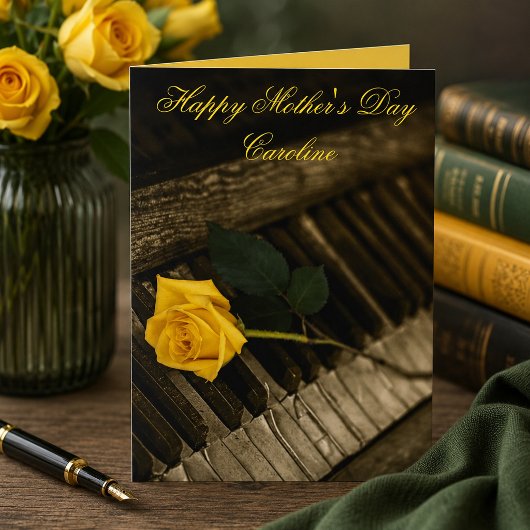Happy Mother's Day Piano Karte