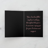Happy Mother's Day Pink and Black Floral Karte (Innenseite)