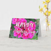 Happy Mother's Day Pink Blume Foto Karte (Gelbe Blume)