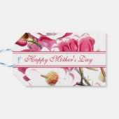 Happy Mother's Day Pink Floral Drehbuch Geschenkanhänger (Rückseite Horizontal)